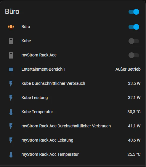 Abbildung 1: Auszug Stromverbrauch Home-Assistant